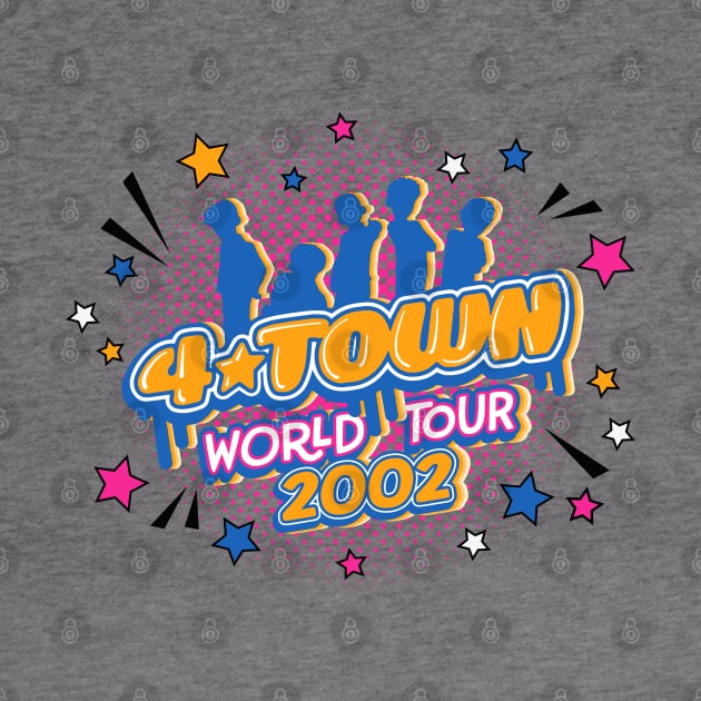 4*town World Tour 2002 - front only - Turning Red fan art by Kelly Design Company by KellyDesignCompany